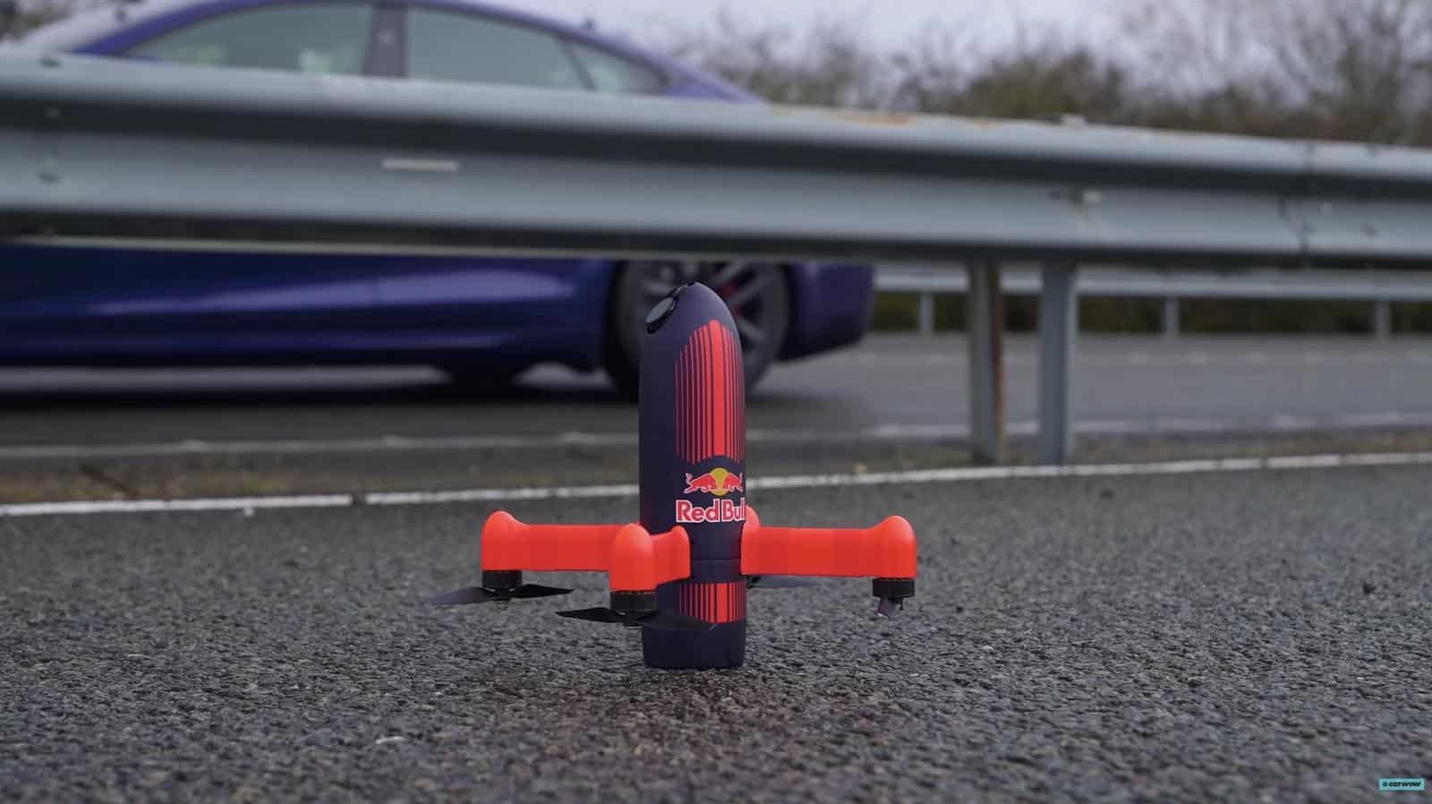 Tesla Model S Plaid Takes on the Ultimate Electric Challenger: The World's Fastest Camera Drone