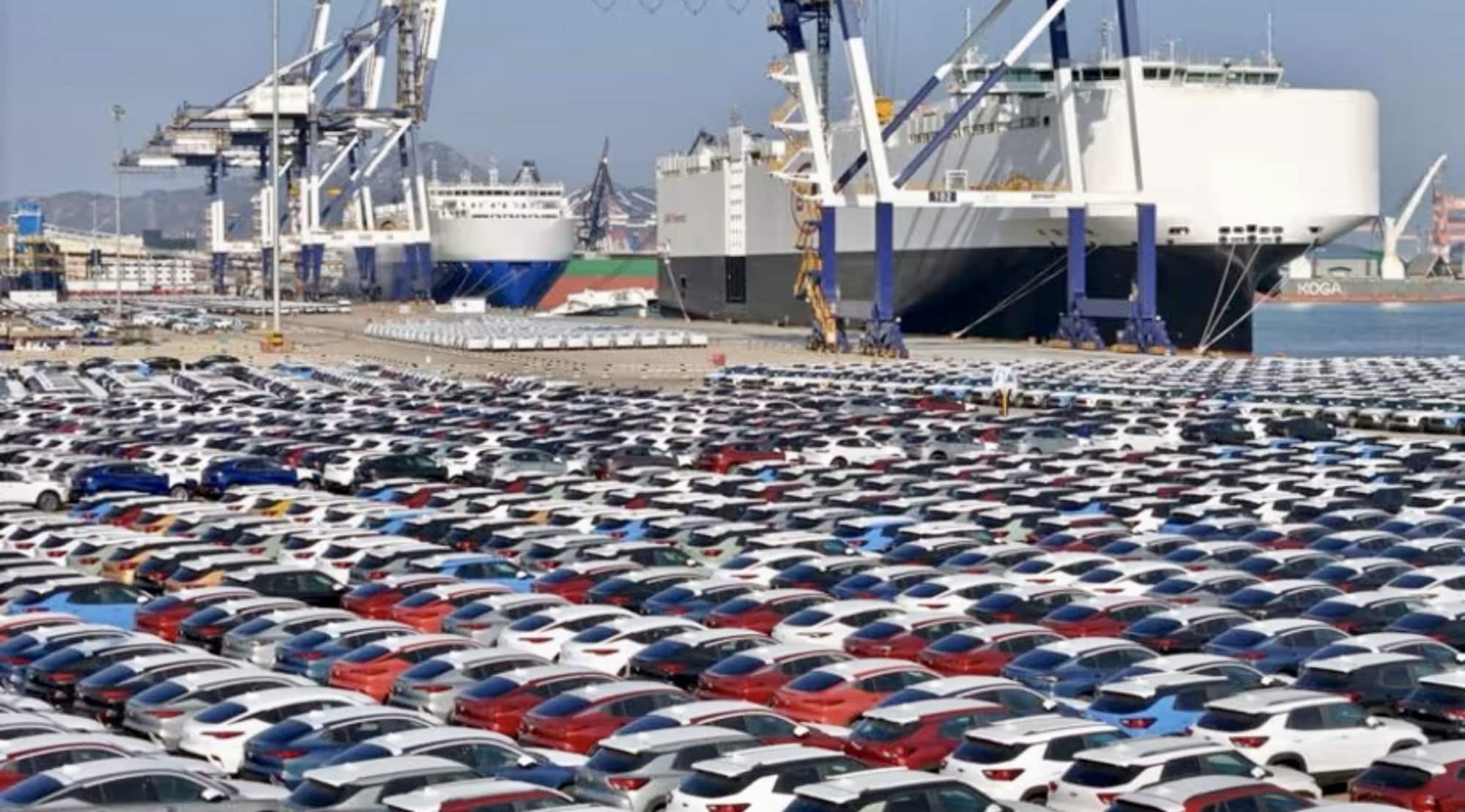 Electric Vehicles Pile Up in Belgian Port as Demand Slows