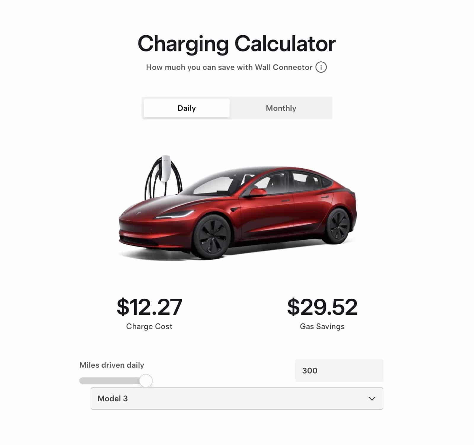 Tesla Launches Charging Calculator to Show Buyers Gas Savings
