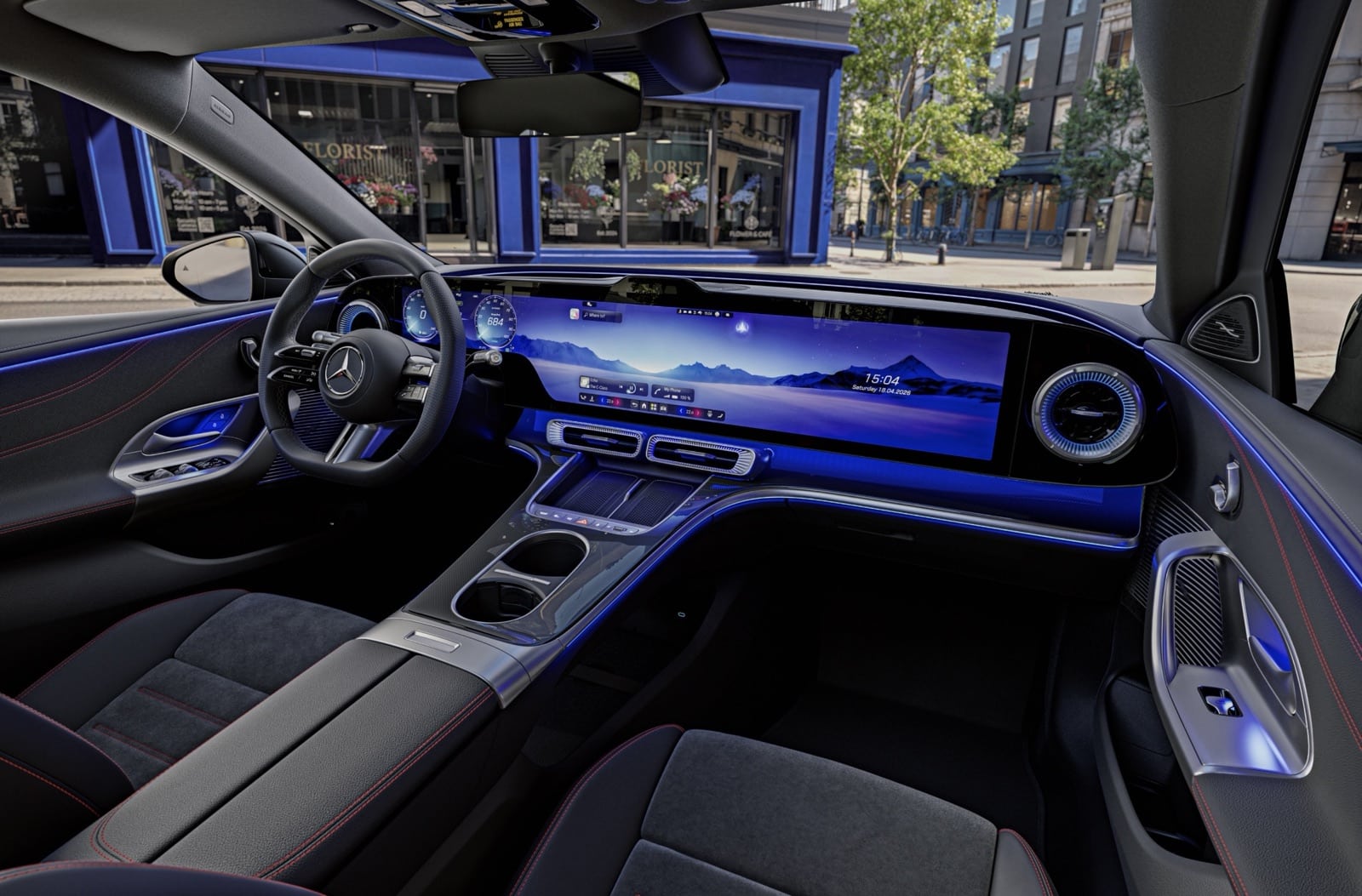 Mercedes C-Class EQ Interior Teaser: Pillar-to-Pillar Hyperscreen, Heat Pump, and 50% Less Cabin Heating Energy