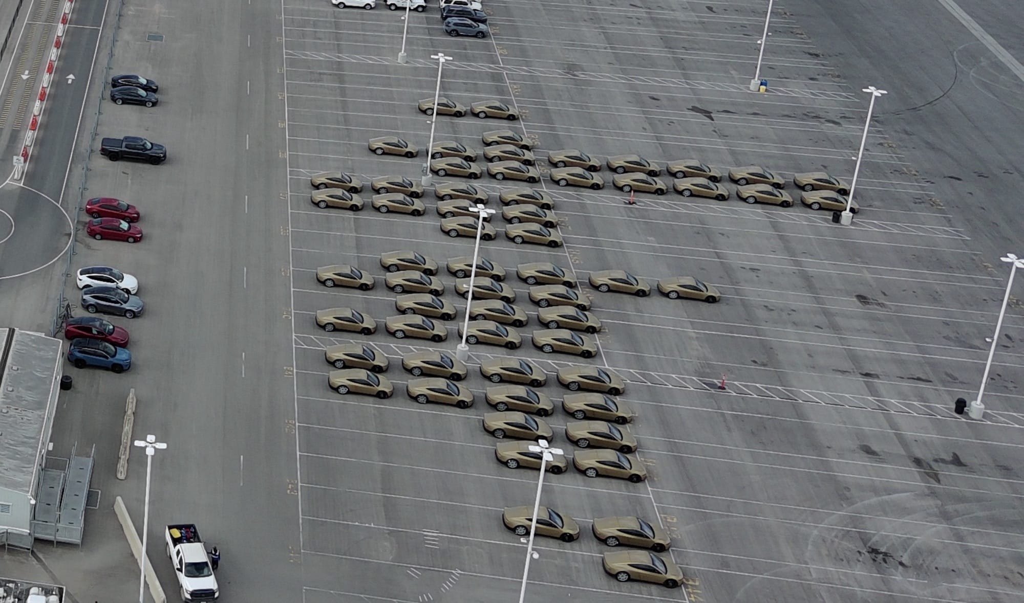 Tesla Cybercab Outbound Lot Hits Its Fullest Yet at Giga Texas
